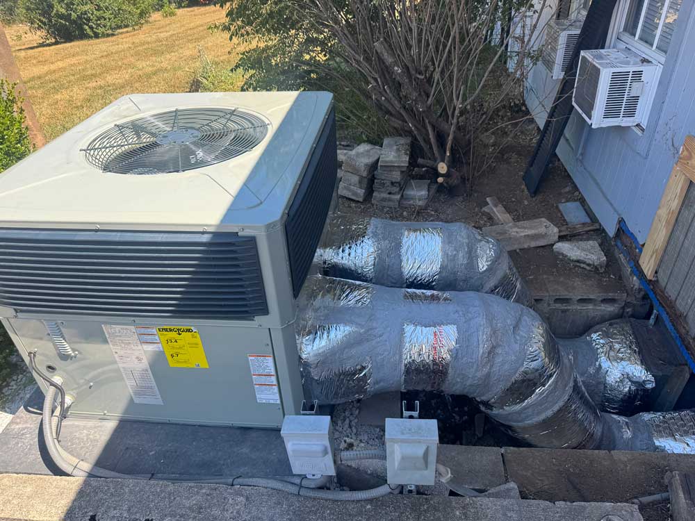 Commercial HVAC equipment and ductwork serving a Lexington property